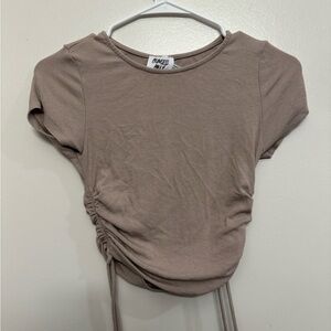 Princess Polly crop top brown tan size small